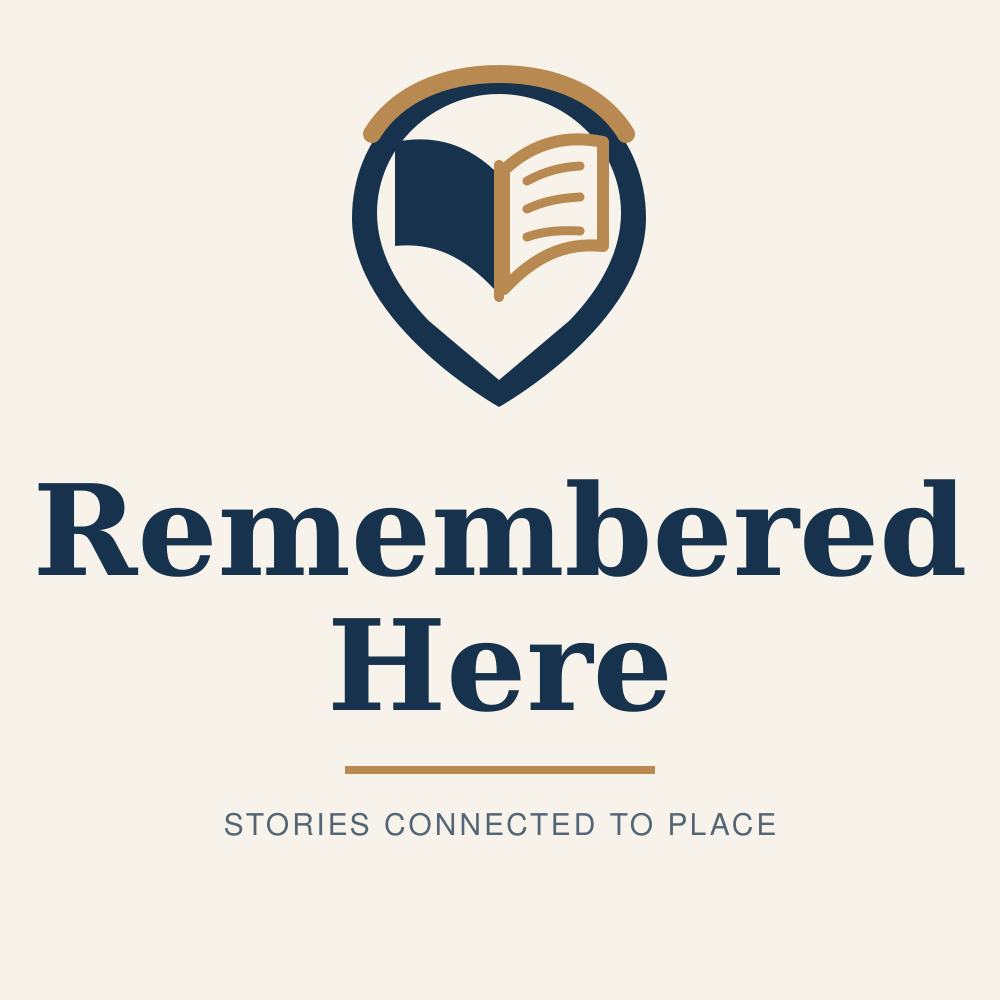 Remembered Here — a location marker containing an open story page